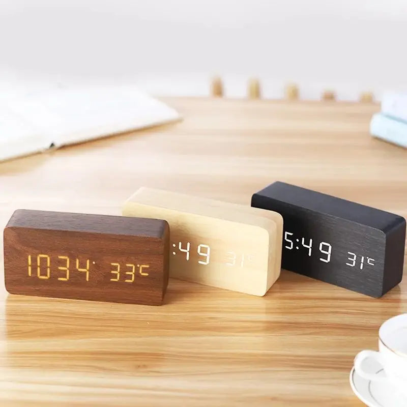 WoodTime – Natural Wood Digital Clock