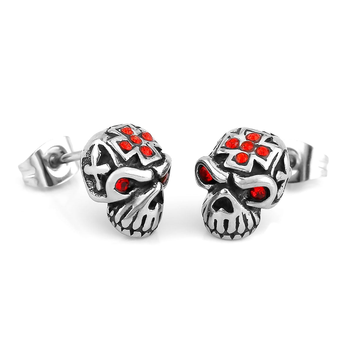 Skull Earrings - Large Earrings with Edgy Design
