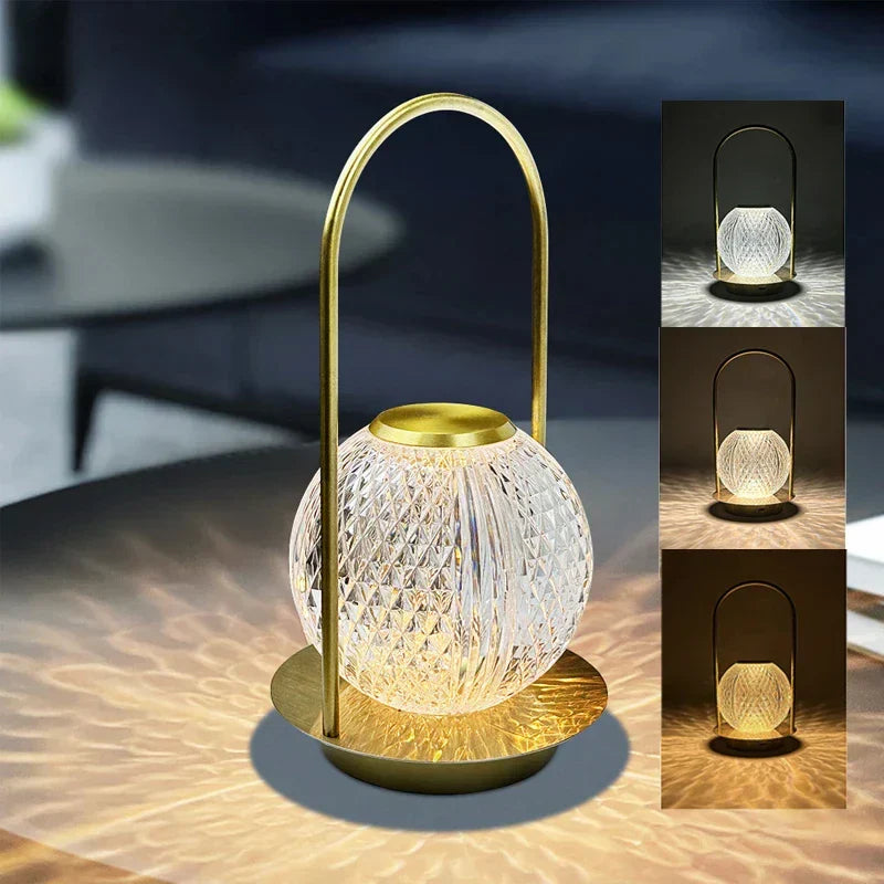 LustreChic - Rechargeable Crystal Night Light for Elegant Atmosphere