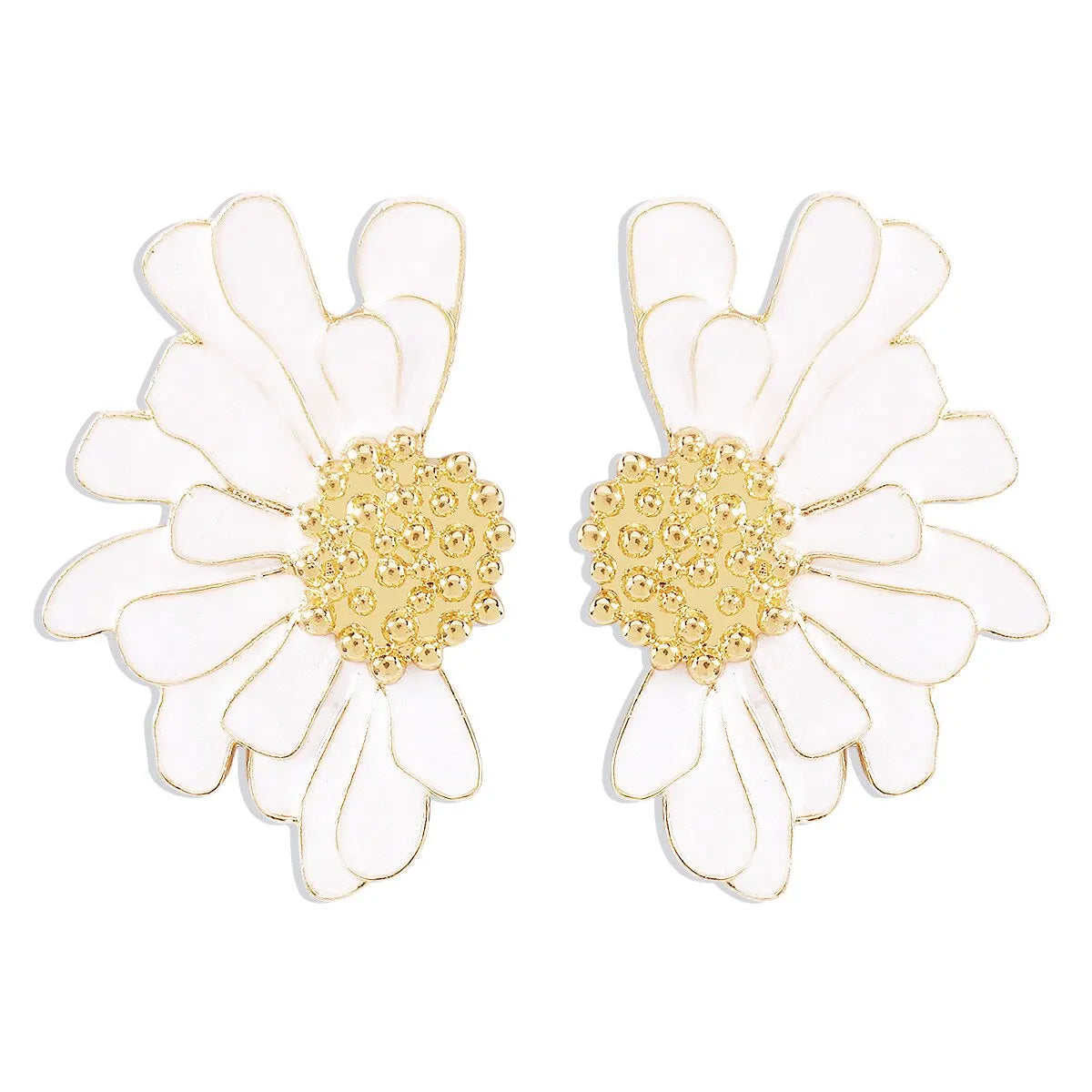 BloomGaze Earrings - Statement Gold Flower Earrings