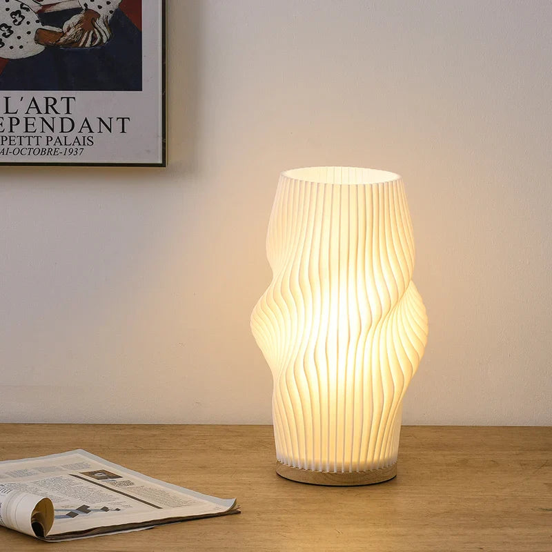 Frenchlight Table Lamp - Elegant Pleated Table Lamp in French Crème for Atmospheric Spaces