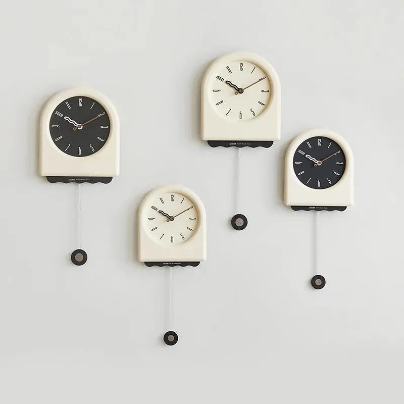 CremePendulum Clock - Korean Wall Clock with Modern Design