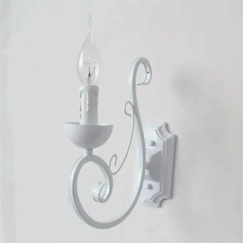LuminousEra - White Wall Lamp with E14 Candle