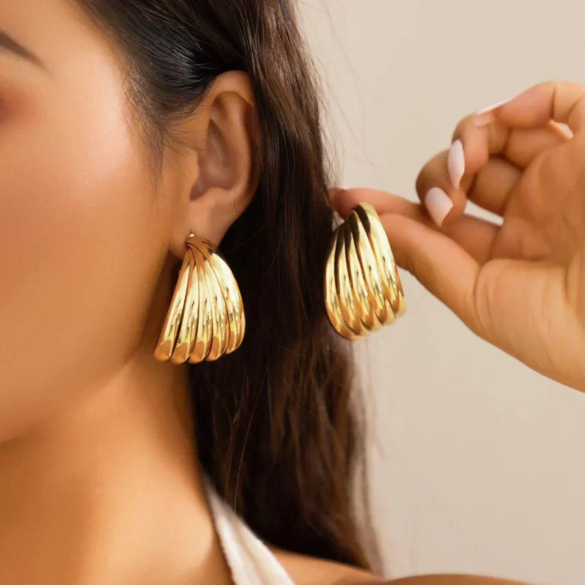 Classic Elegance Earrings - Stylish Metal Hoops