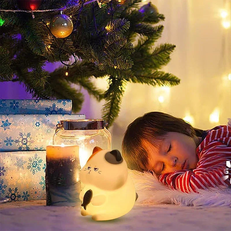 KittyGlow - Cute Wireless Night Light with RGB Lighting