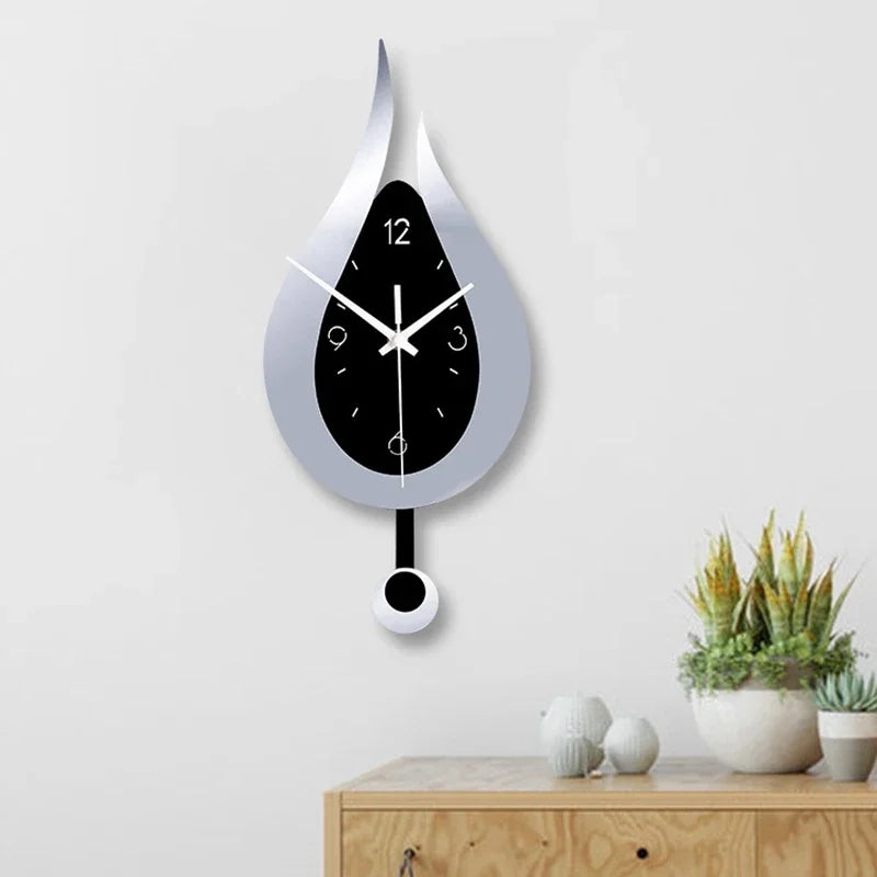 WaterDrop Clock - Minimalist Pendulum Wall Clock