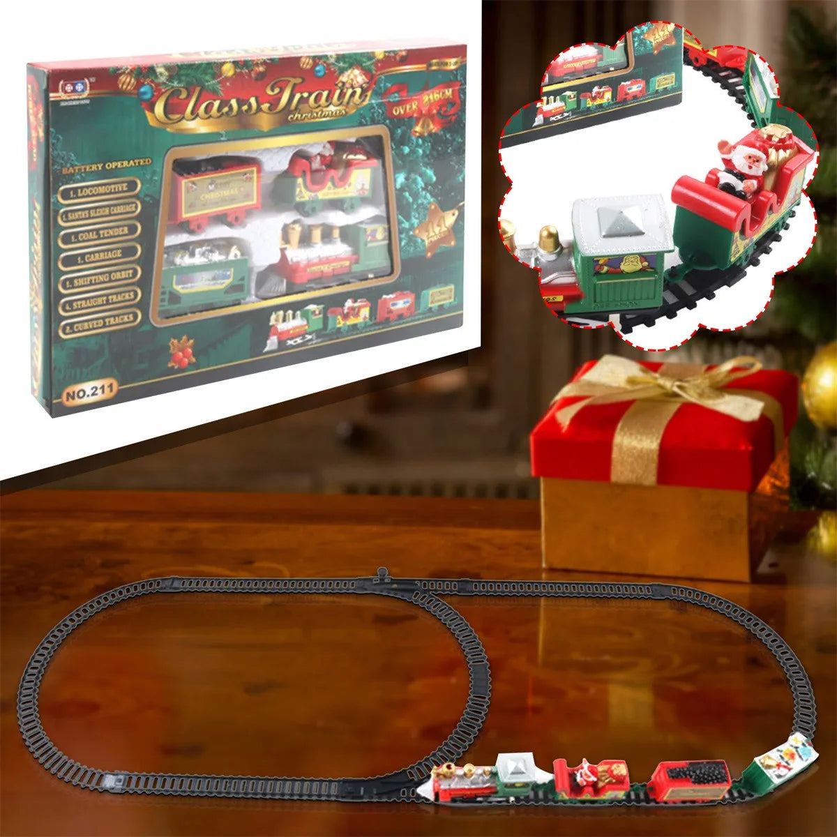 Kerst FeteLocomotive - Captivating Christmas Train Set for the Christmas Tree