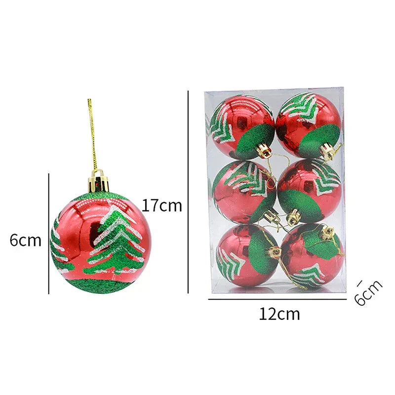 Charmig juldekoration - Elegantセット med snöflingekulor i 6 delar