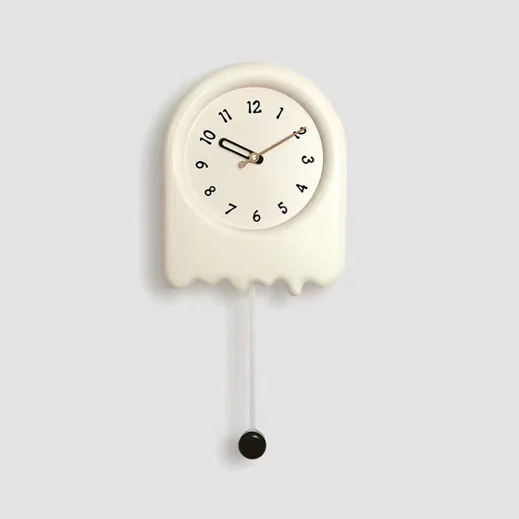 CremePendulum Clock - Korean Wall Clock with Modern Design