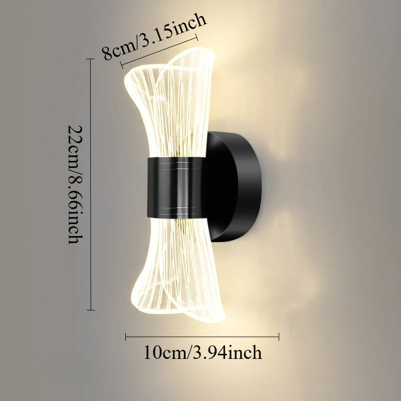GlowCurve – Elegant LED-vägglampa för Sov- och Vardagsrum