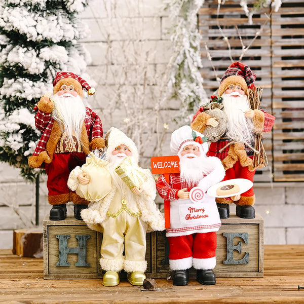 Festlig Santa Plush - Söt Jultomte för Dekoration