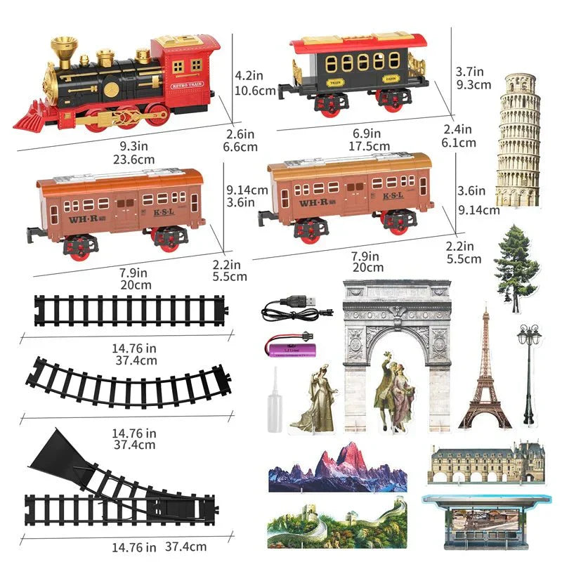 ClassicTrack Set - Retro Train with Realistic Features