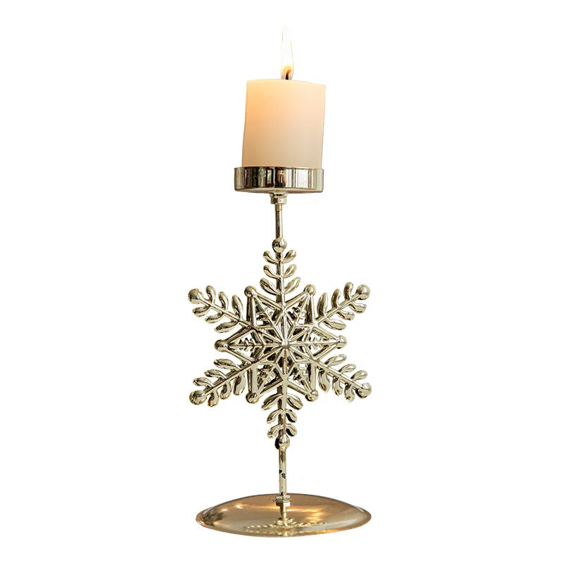 StarGlow Candle Holder - Elegant Golden Decoration for Holidays
