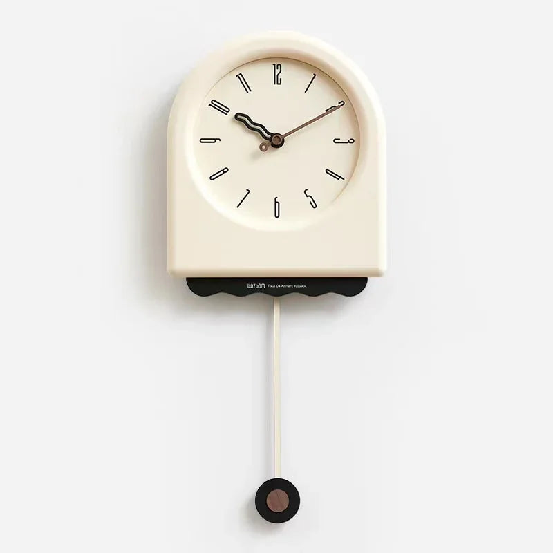 CremePendulum Clock - Korean Wall Clock with Modern Design