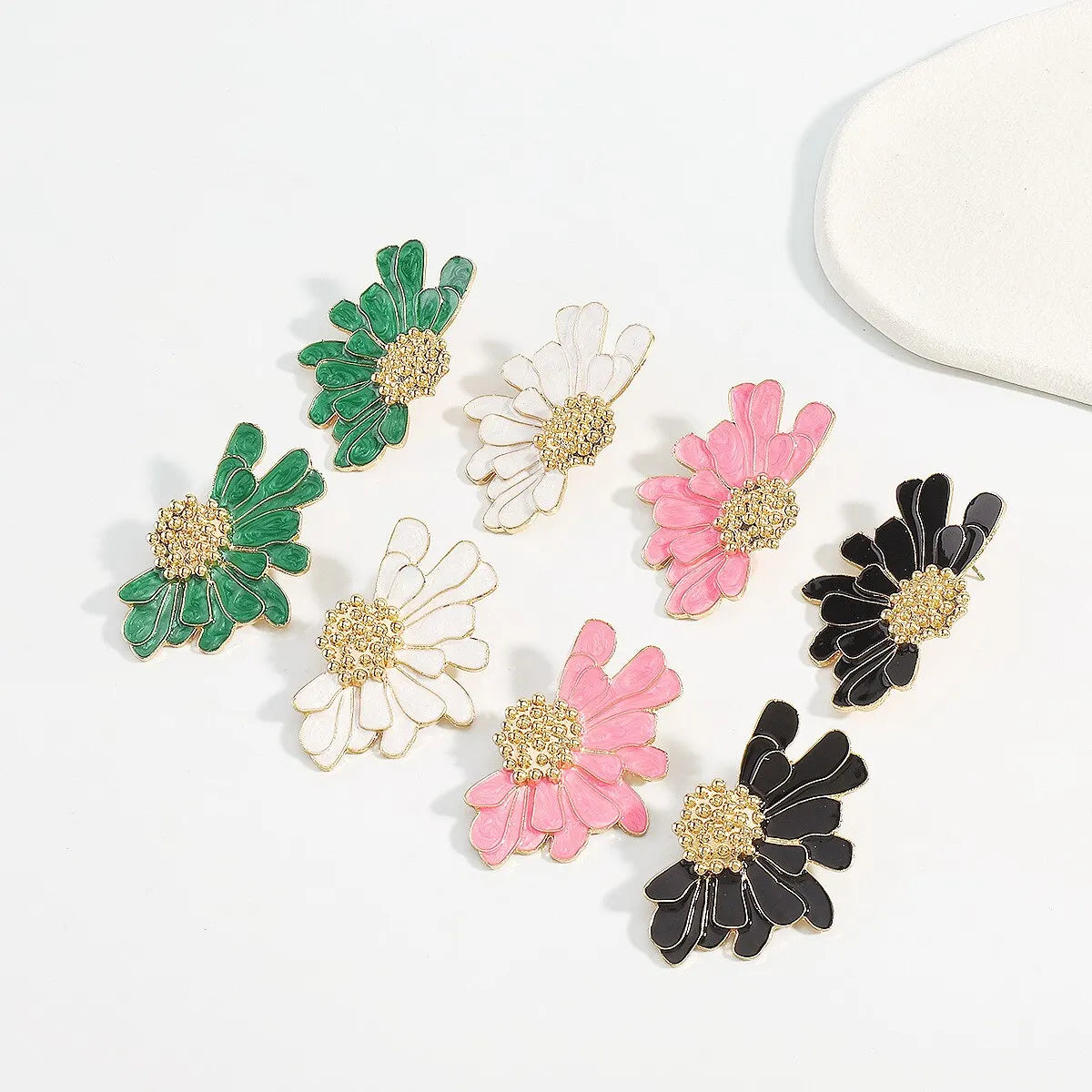 BloomGaze Earrings - Statement Gold Flower Earrings