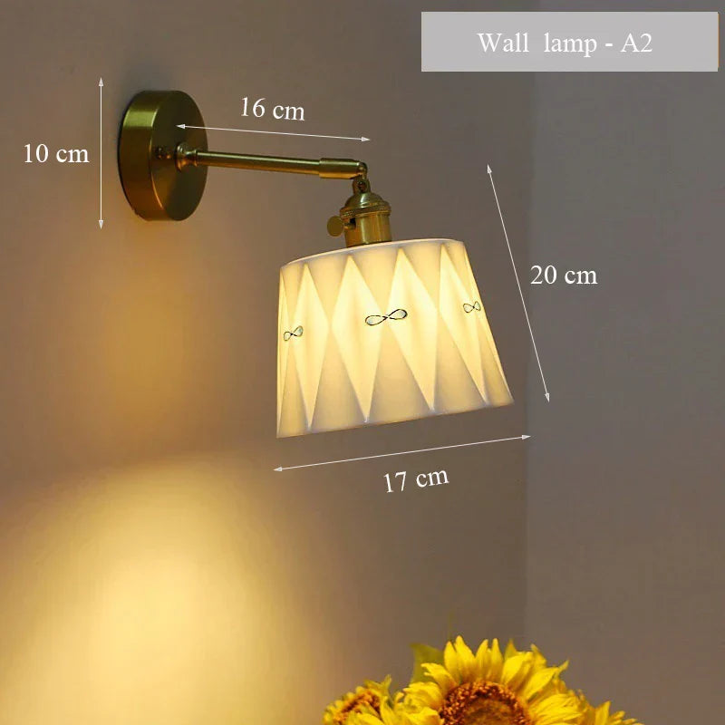 ZenGlow Lamp - Retro Japanese Wall Lamp with Switch