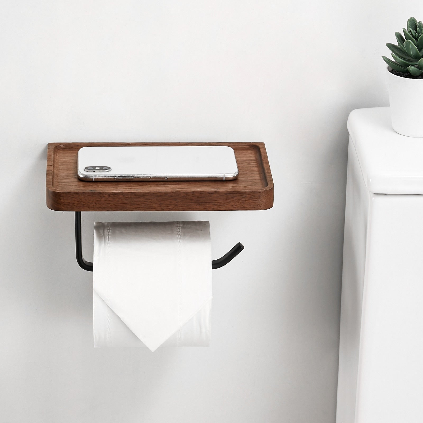 WoodEase Holder – Stylish Wooden Toilet Roll Holder