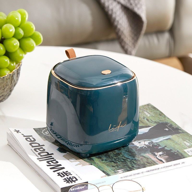 LuxeBin - Elegant Tabletop Waste Bin for Your Space
