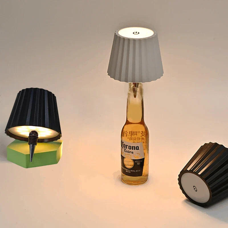 Lumière Nomade – Trådlös Flasklampa med Justerbart Ljus