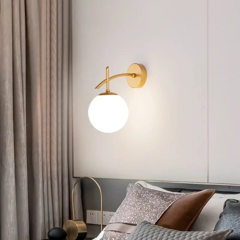 LumiSconce – Black Gold Glass Wall Lamp 