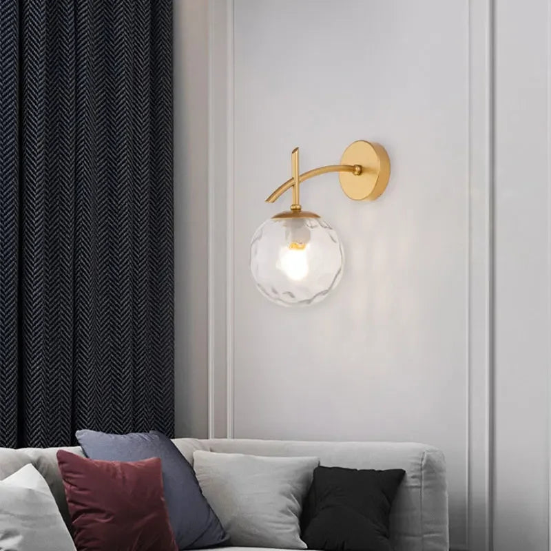 LumiSconce – Black Gold Glass Wall Lamp 