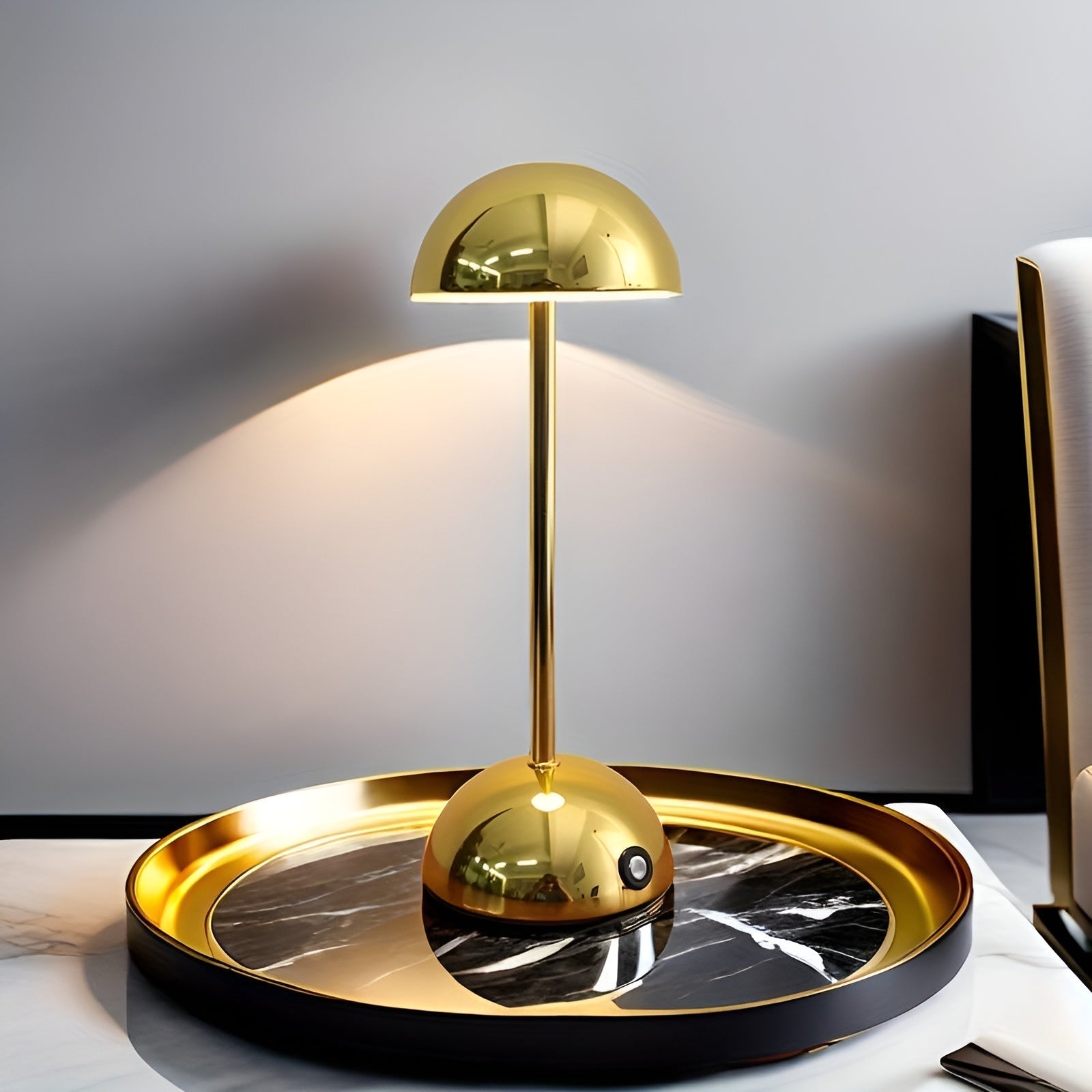 Modern ShineMushroom Lamp with Touch Control - Stylish &amp; Dimmable