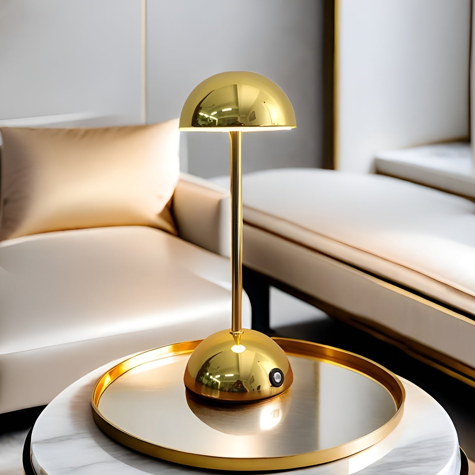 Modern ShineMushroom Lamp with Touch Control - Stylish &amp; Dimmable