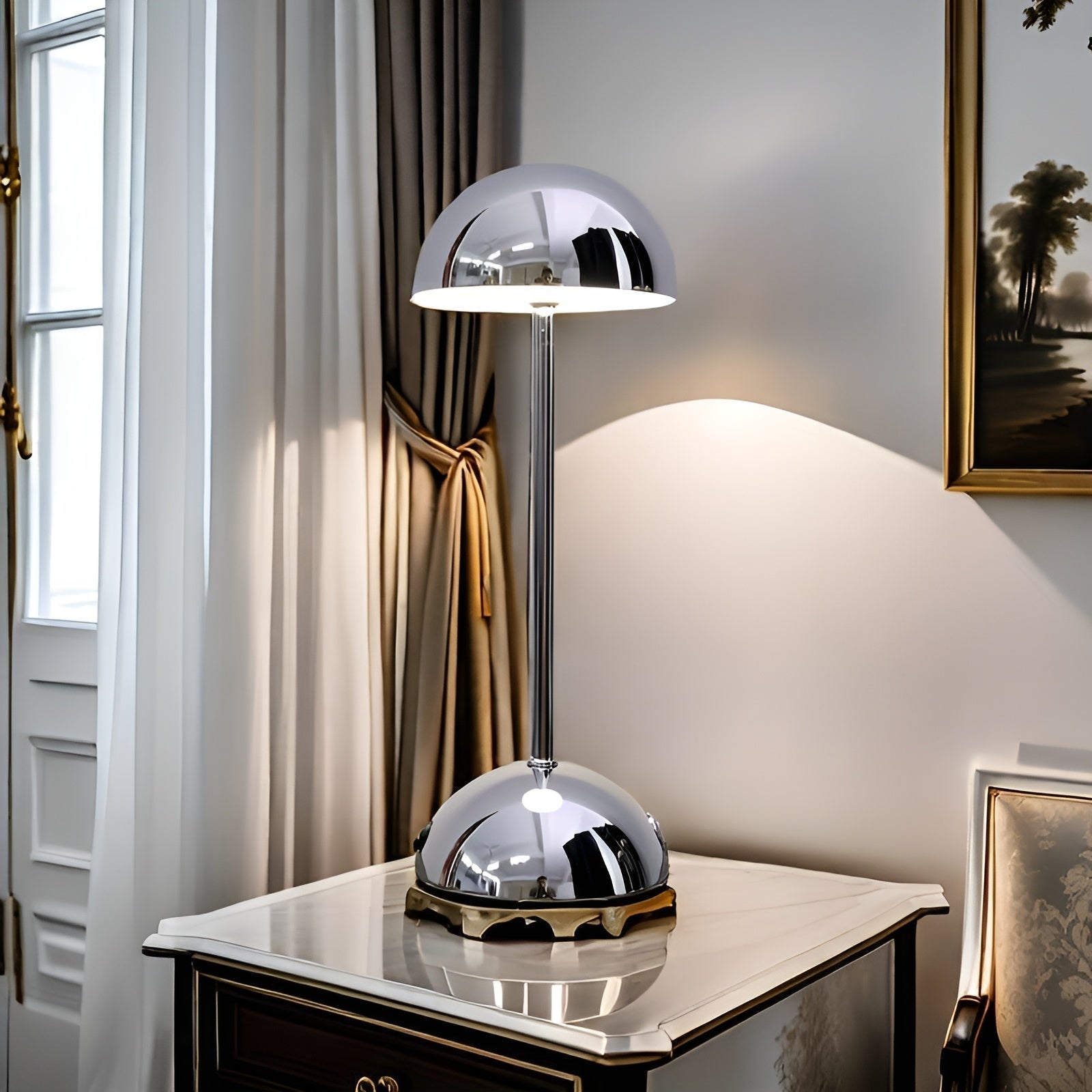 Modern ShineMushroom Lamp with Touch Control - Stylish &amp; Dimmable