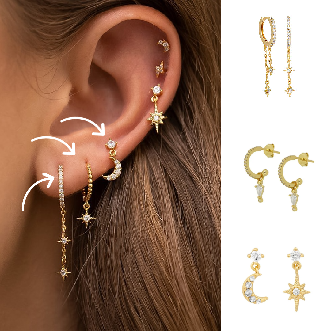 StarGlow Earrings - Magical Earrings with Star Design