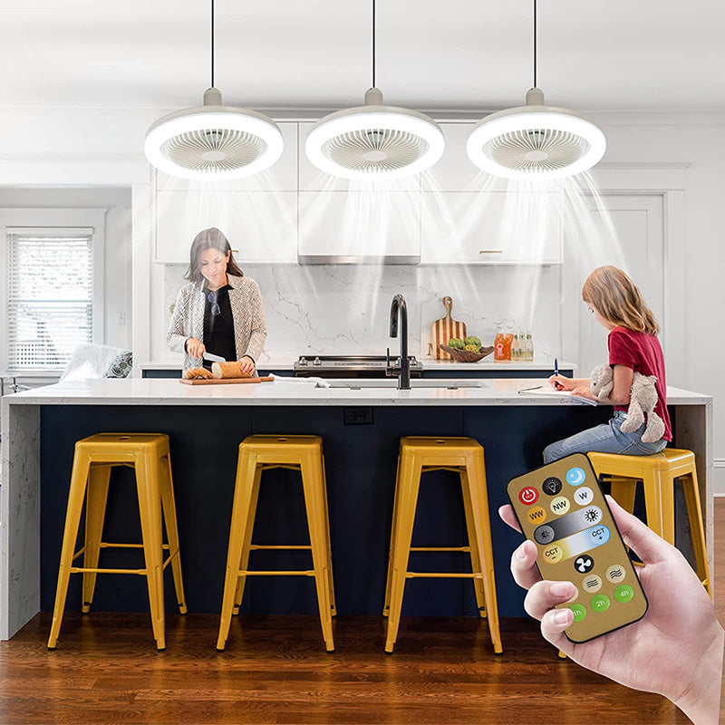 BreezeGlow Fan Lamp – Ceiling Fan with Remote Control