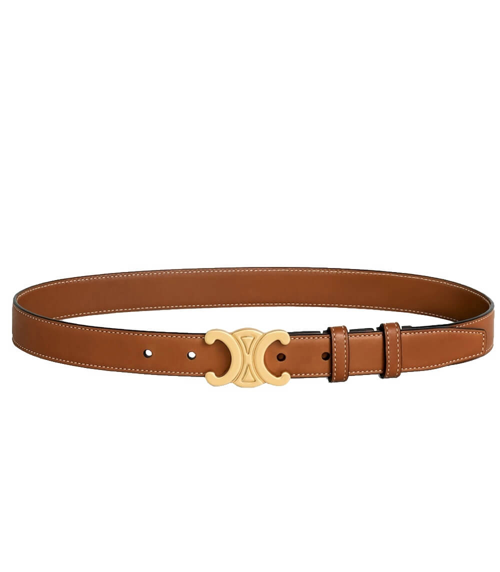 EleganceBelt - Luxurious Leather Belt with Gold Details