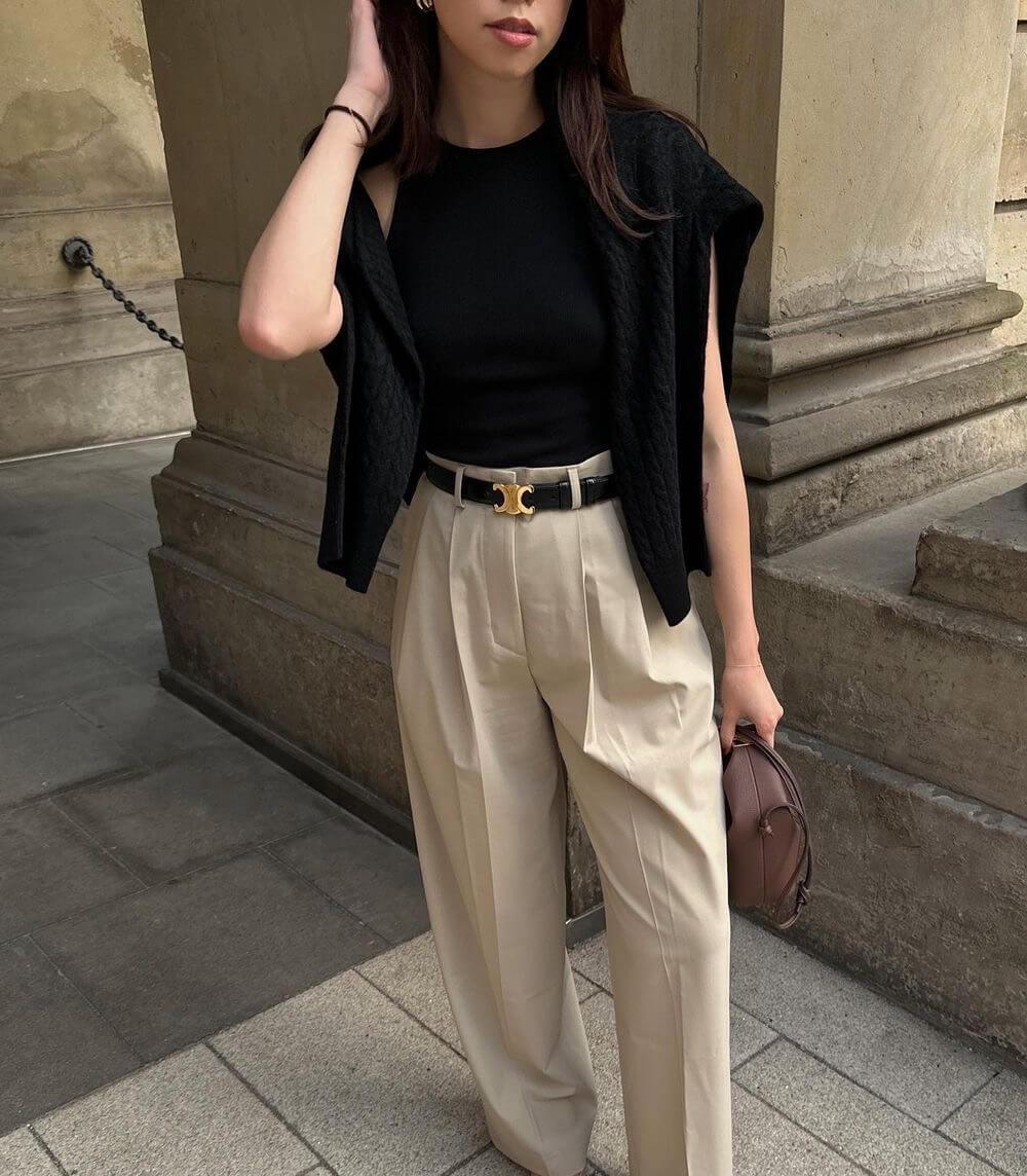 EleganceBelt - Luxurious Leather Belt with Gold Details
