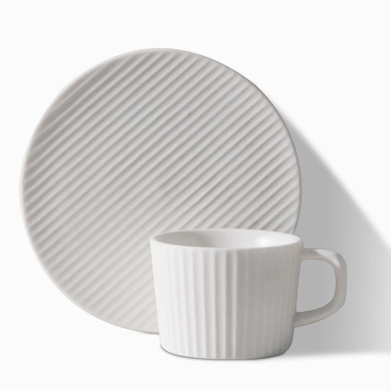 ElegantSips – Set of Stoneware Coffee Mug with Spoon