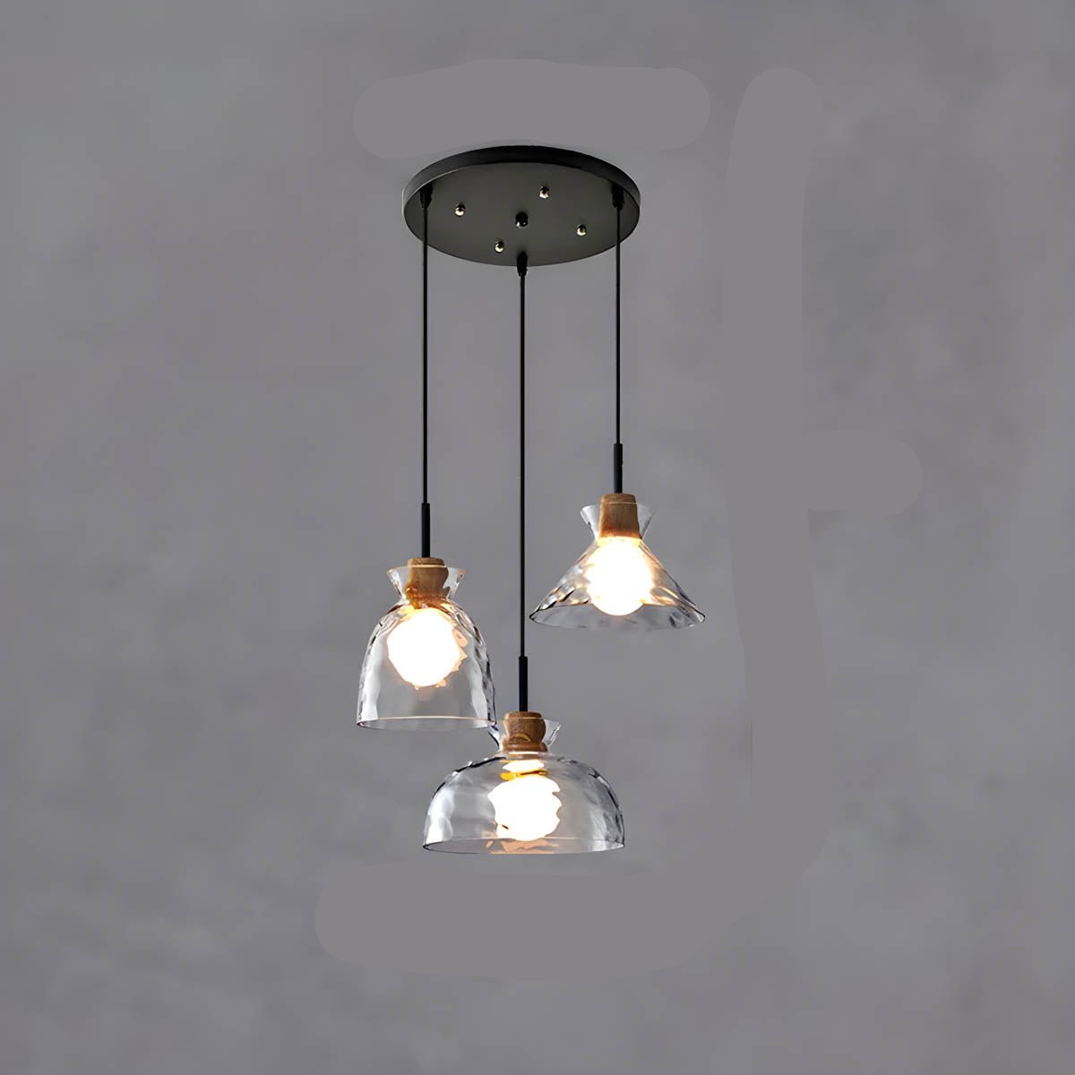 LuxeGlow Chique Glass Chandelier - Modern Elegant Glass Chandelier
