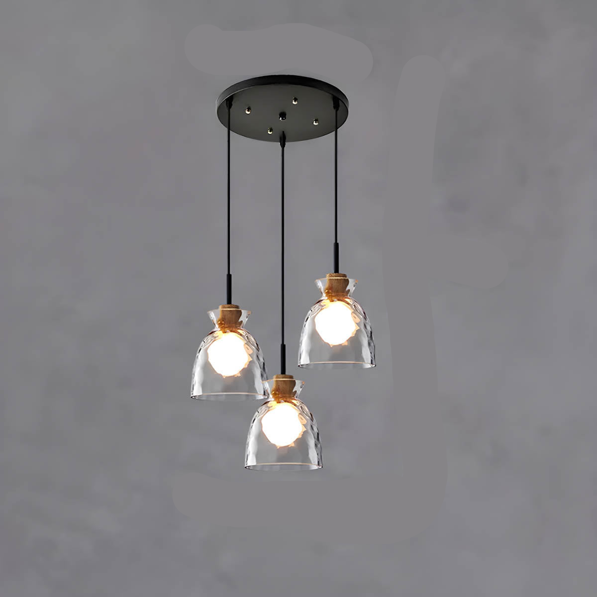 LuxeGlow Chique Glass Chandelier - Modern Elegant Glass Chandelier