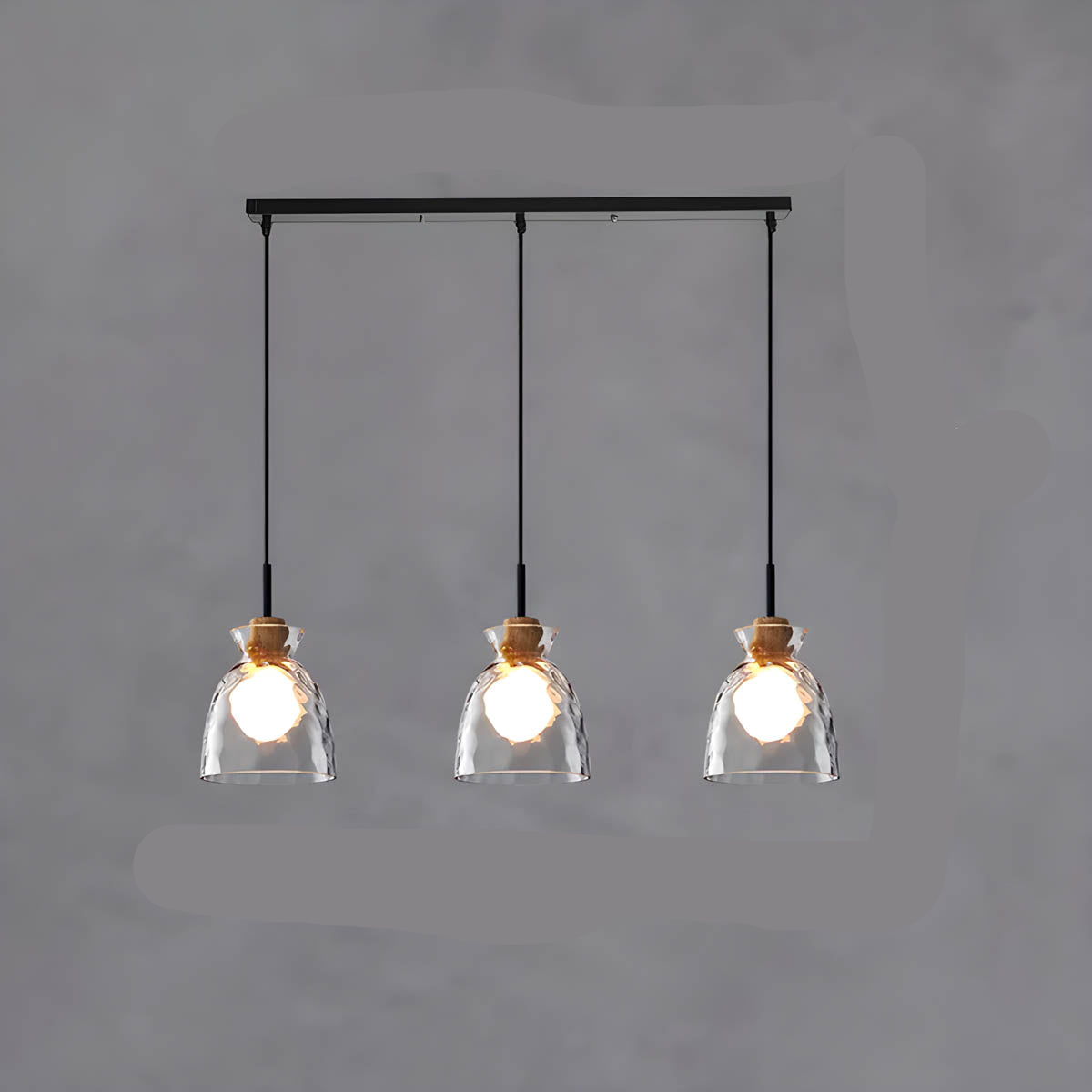 LuxeGlow Chique Glass Chandelier - Modern Elegant Glass Chandelier