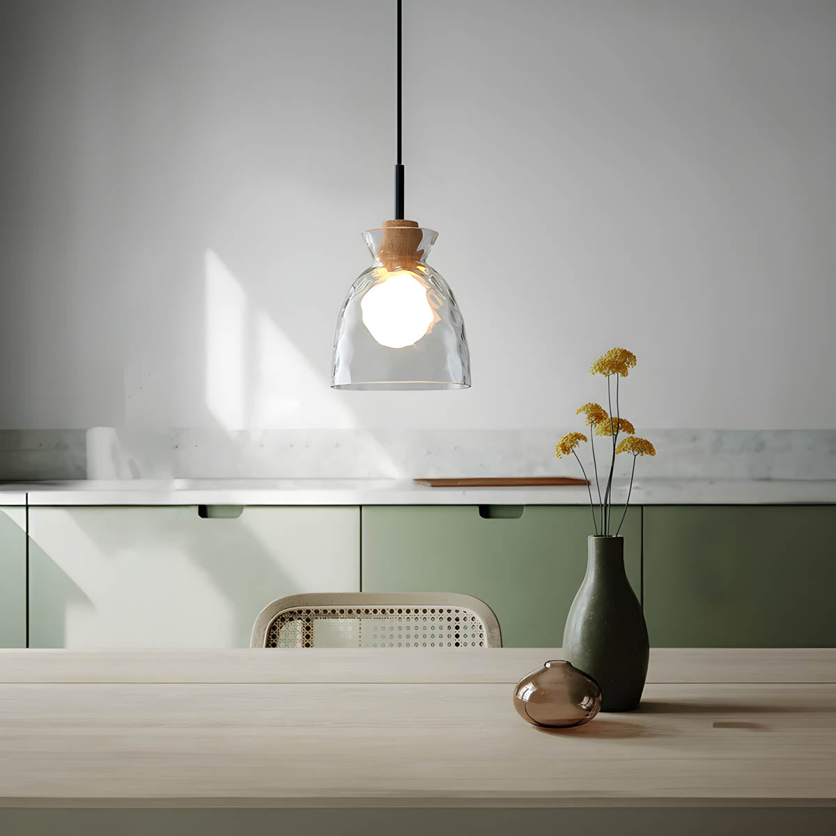 LuxeGlow Chique Glass Chandelier - Modern Elegant Glass Chandelier