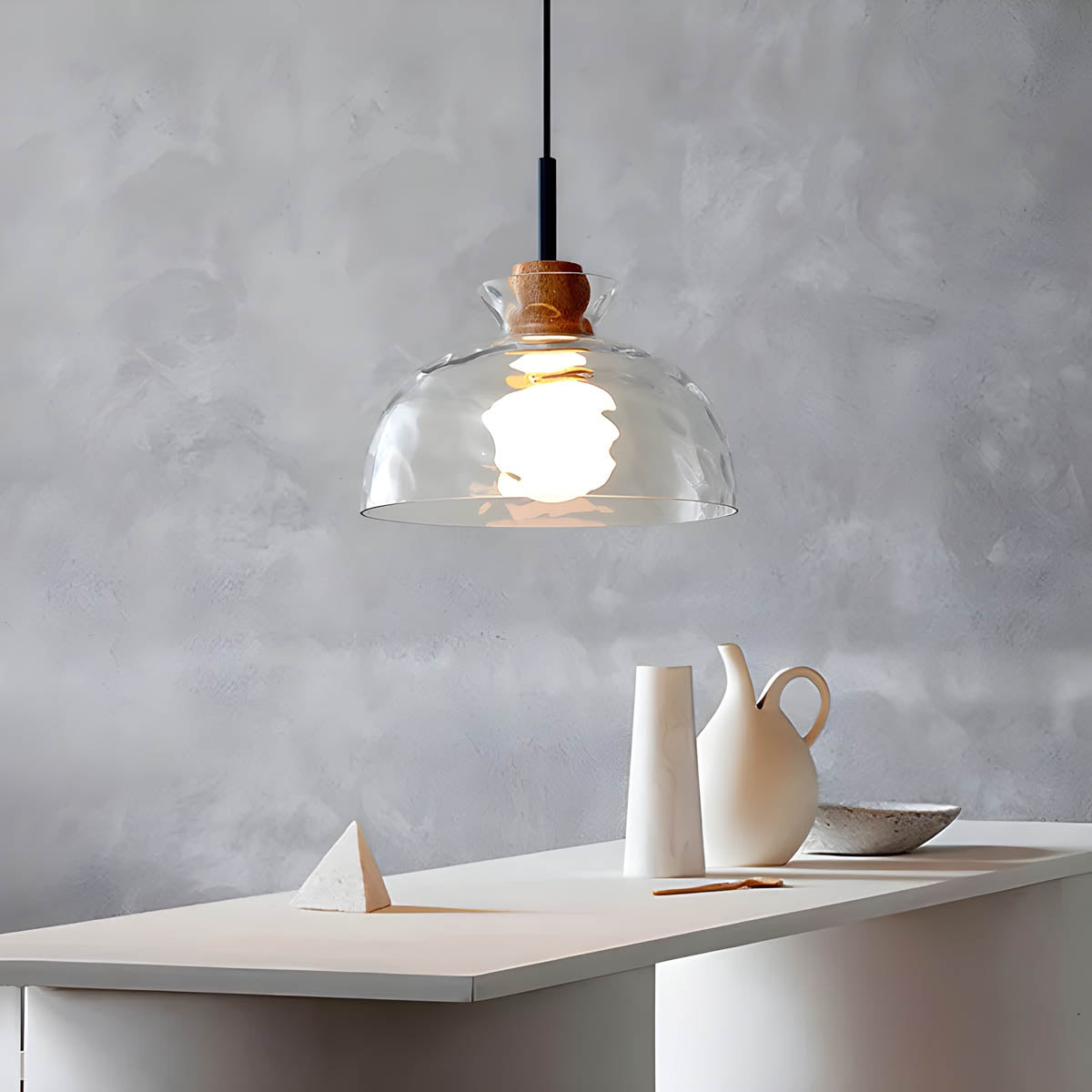 LuxeGlow Chique Glass Chandelier - Modern Elegant Glass Chandelier