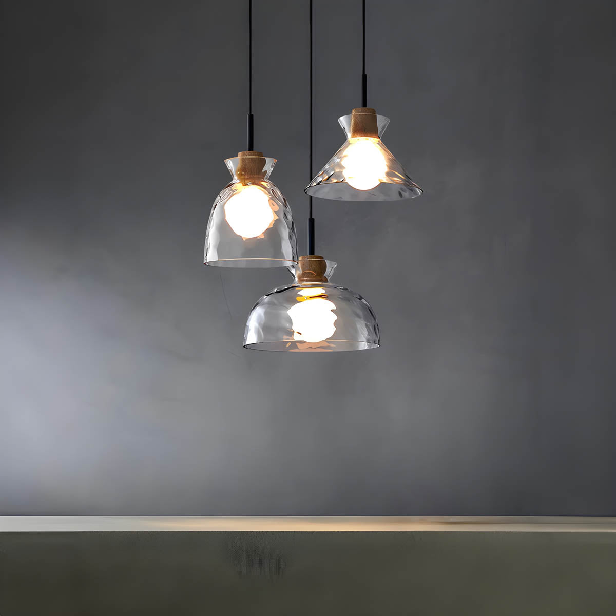 LuxeGlow Chique Glass Chandelier - Modern Elegant Glass Chandelier