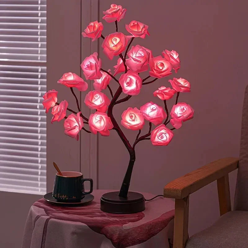 Romantic Rose Table Lamp - Warm Light &amp; Elegance