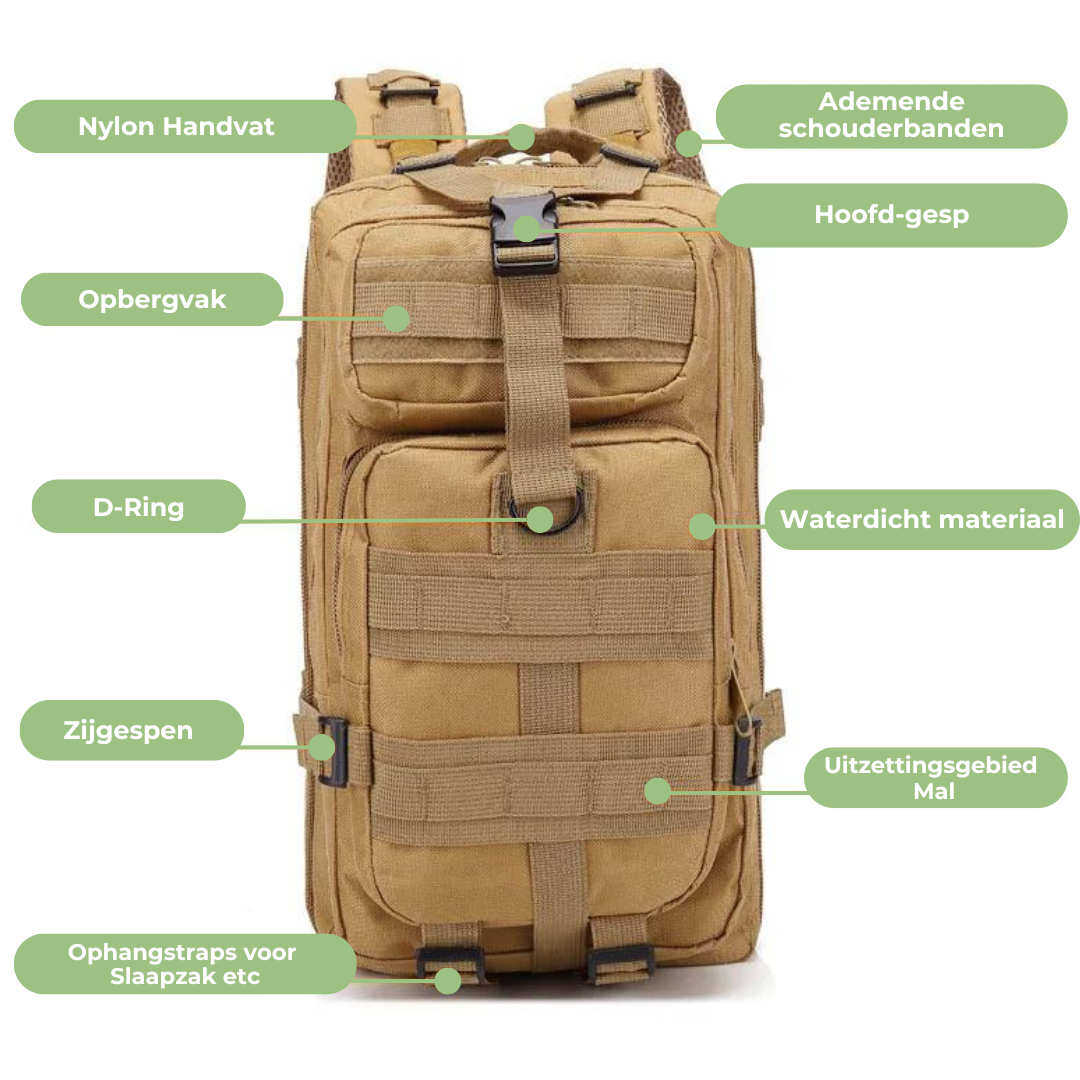 TrailMaster Backpack – Waterproof Tactical Backpack for Outdoor Use