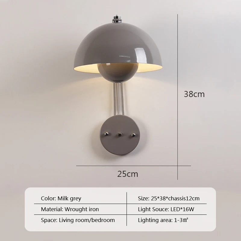 ShroomLite Vägglampa - Kreativ Belysning för Modernt Inredning