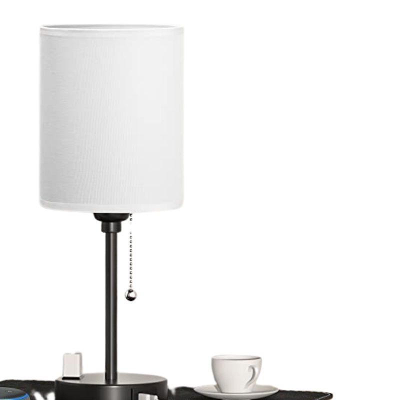 Elegant table lamp with smart charging options and three colors