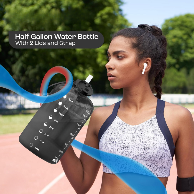 HydraMark - Elegant 2L Vattenflaska med Tidsindikator