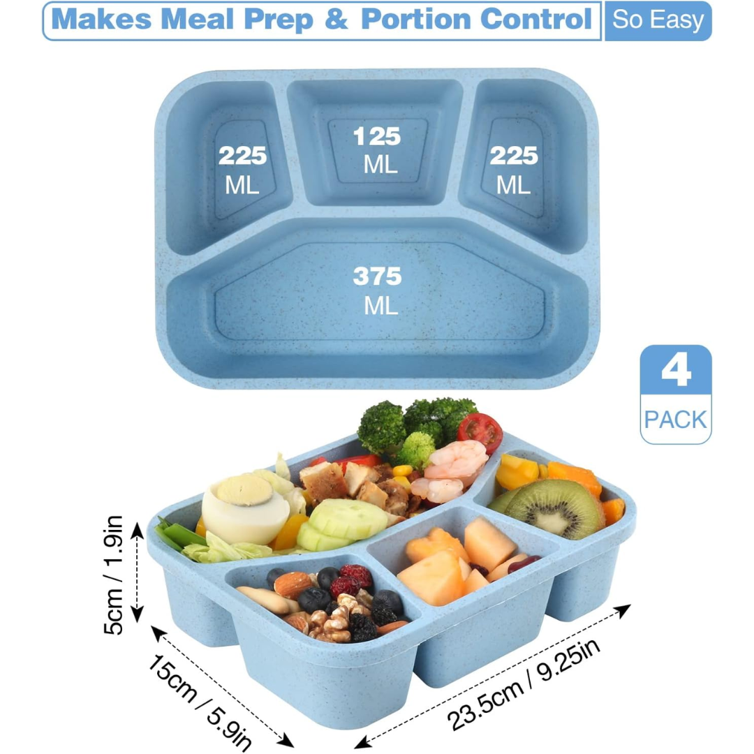 BentoBox – Set of 4 Snack Boxes with Compartments