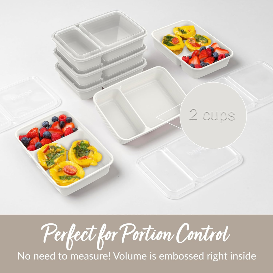 EcoBox - Sustainable 2-Compartment Food Container Set