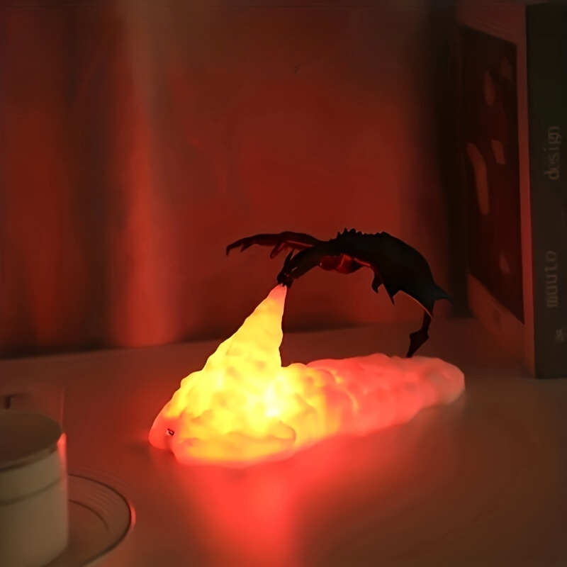 FireDragon Lamp - 3D Rechargeable Dragon Night Light