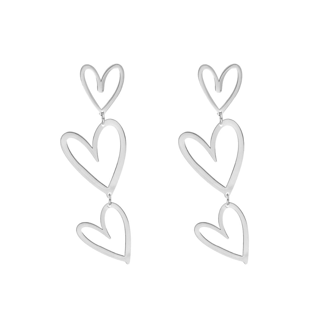 TripleHeart Earrings - Elegant &amp; Trendy Earrings