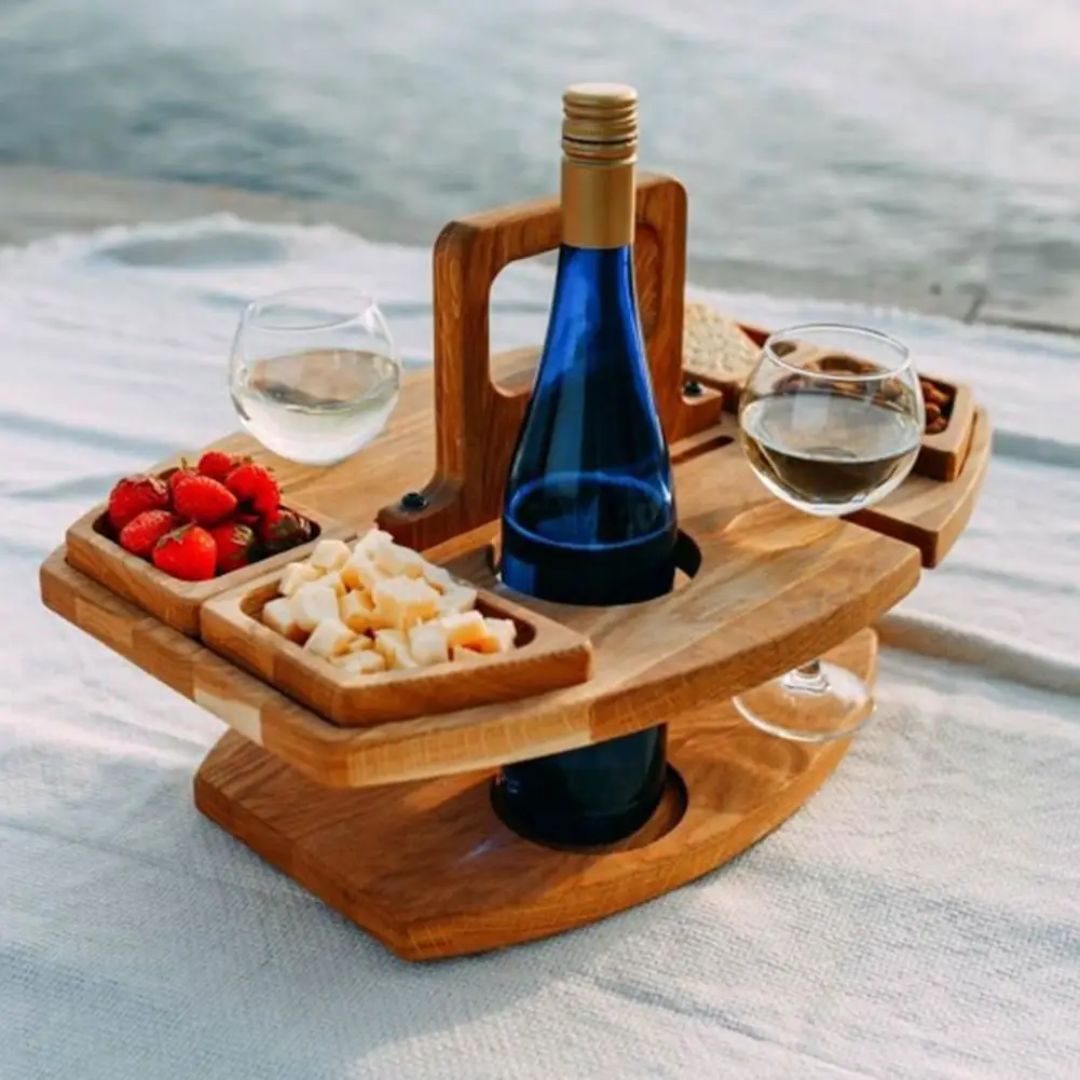 WineFold Table - Elegant Wooden Folding Table for Wine