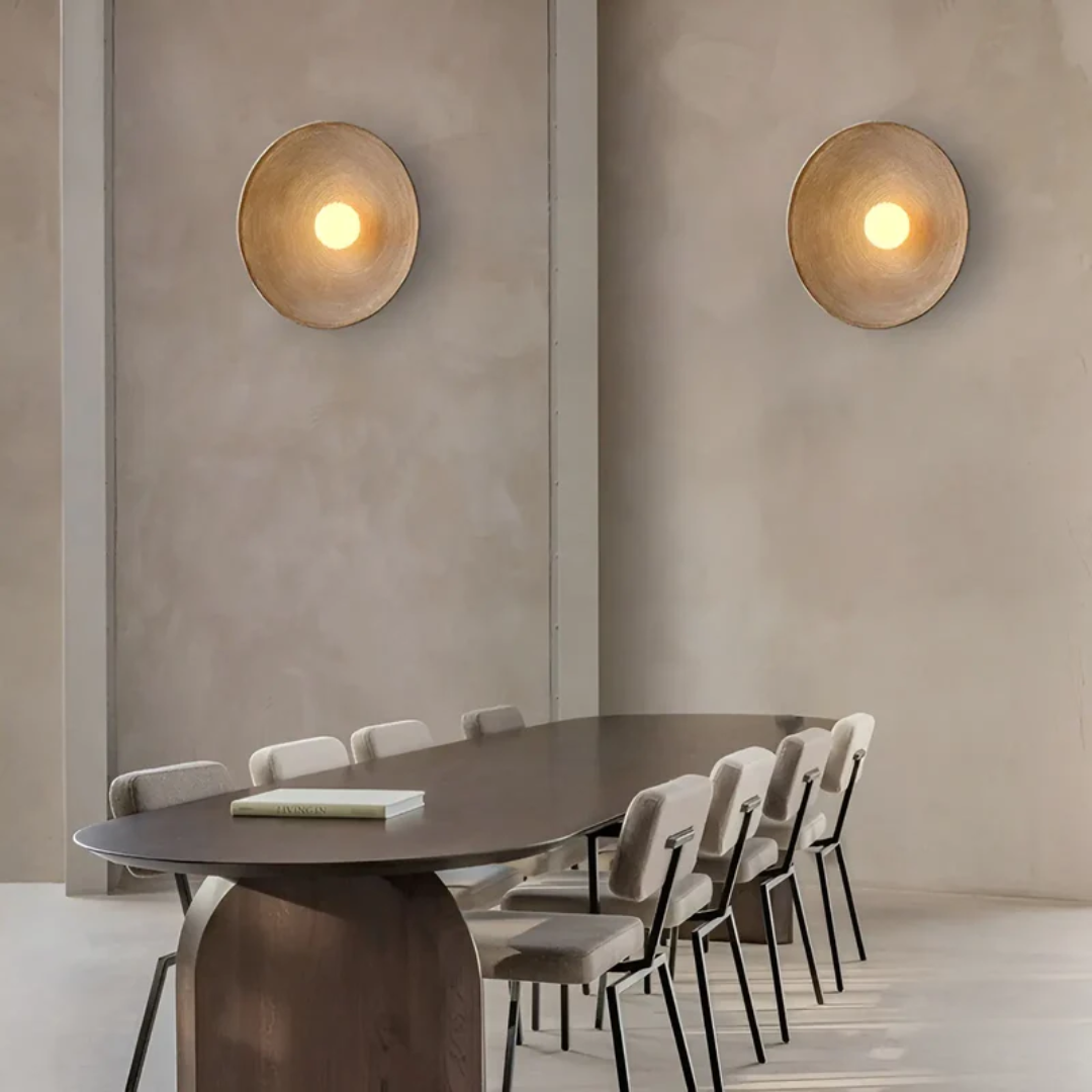 ZenGlow Disc – Japanese Wabi-Sabi Wall Lighting